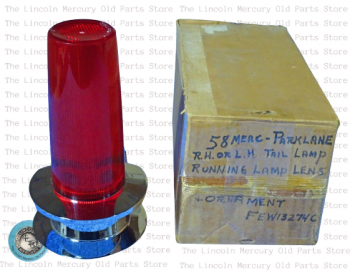 Lens, Running Light Passenger Side, Stop Tail Running Lamp Tube Lens & Bezel - NOS